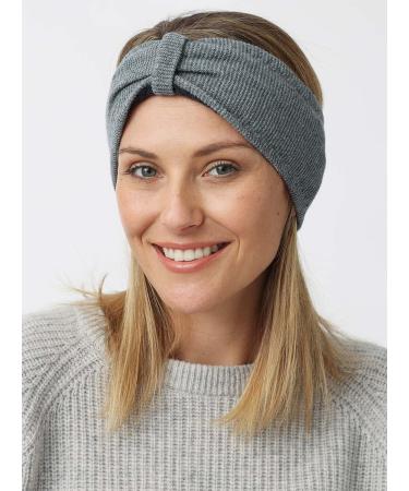Zwillingsherz Cashmere Headband - High-Quality Knitted Ear Protection for Women & Girls | Warm & Soft Winter Accessory in Gray - Buy Online on GoSupps.com
