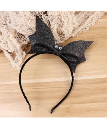 FRCOLOR Bat Headband Hair Hoop Glitter Bat Wing Headband Bat Hair Hoop Black Ears Headband for Halloween Cosplay Girls Adults(Black) - Buy Online on GoSupps.com