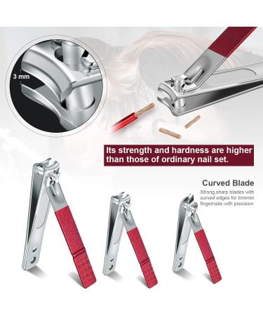 Professional 16-Piece Manicure Set - Stainless Steel Nail Clippers & Pedicure Tools for Women in Ruby Red - Ideal for Travel or Home Grooming - Buy Online on GoSupps.com