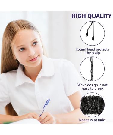 COEETR 150 Black Hair Needles & Wave Shape Clips - Stylish Metal Hair Clips for Girls & Women with Storage Box - Buy Online on GoSupps.com