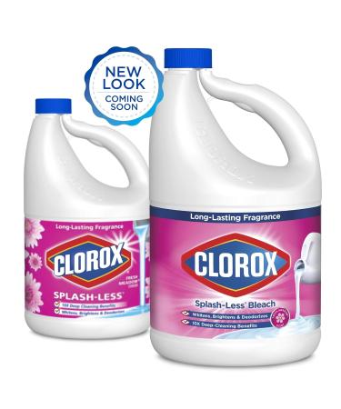 Clorox Splash-Less Liquid Bleach, Fresh Meadow Scent - 116 oz Bottle | Packaging May Vary - Buy Online on GoSupps.com