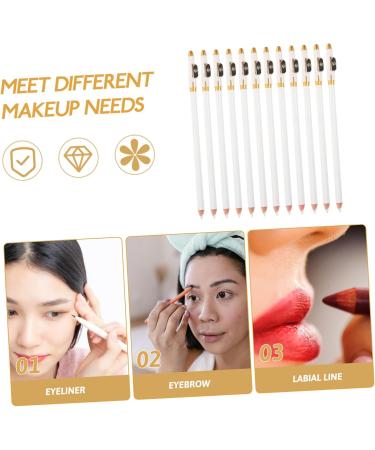 OHPHCALL 12pcs Eyebrow Pencil Sharpener Women Eyebrow Pencil Eyebrow Pencil for Women Wooden White - Buy Online on GoSupps.com