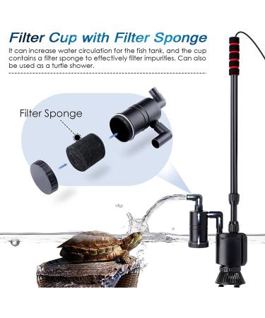 AQQA Electric Aquarium Gravel Cleaner 6-in-1 | 320GPH 20W Automatic Fish Tank Cleaning Tool | Suitable for Water Changes, Sand Washing, and Water Filtration - Buy Online on GoSupps.com