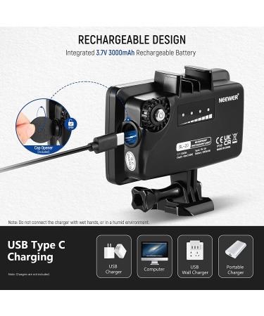 NEEWER RGB Underwater Diving Light 131ft, IPX8 Waterproof LED Video Light, 8 Colors, 5500K, CRI 95+, 5000lux, Compatible with Gopro for Hero 11/10/9/8 (SL-20) - Buy Online on GoSupps.com