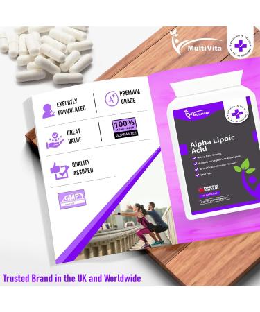 Alpha Lipoic Acid ALA 600mg 120 Capsules | Antioxidant Supplement | Non GMO | UK Manufactured to GMP Standards - Buy Online on GoSupps.com