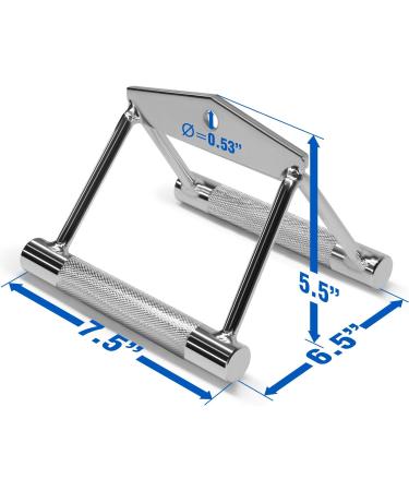 Yes4All Seated Row Double D Handle Cable Attachment  Double D Grip / Double Row Handle for Cable Attachment (Chrome) A. Double Row Chrome - Buy Online on GoSupps.com