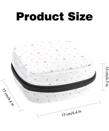 Women's Bonds Storage Pockets Stillpad Holder - Heart & Polka Dots Portable Period Kit - Feminine Product Bag for Girls | Colorful & Practical - Buy Online on GoSupps.com