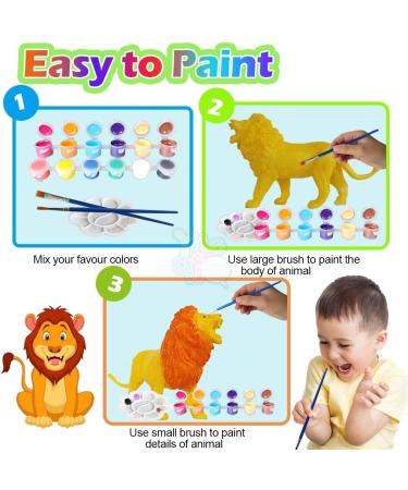Yileqi Safari Animal Painting Kit for Kids - DIY Arts and Crafts Set for Boys and Girls Ages 4-8 - Jumbo Jungle Animal Toy Art Supplies - Perfect Gift for Kid Activities - Buy Online on GoSupps.com