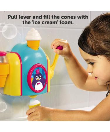 TOMY Toomies Foam Cone Factory Bath Toy | Ice Cream Bubble Maker for Kids | Water Play Toy for 18M, 2, 3, 4 Year Old Boys and Girls - Buy Online on GoSupps.com
