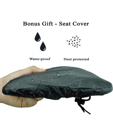 LuxoBike Gel Padded Bike Seat Cover for Men - Extra Soft Cushion Pad for Cycling, Spinning & Exercise - Black - Buy Online on GoSupps.com