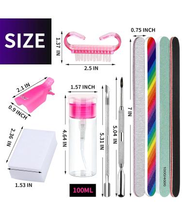 HNYYZL Gel Nail Polish Remover Kit - 10 Nail Clips Lint Free Wipes 100ml Remover Nail File Brush & Cuticle Pushers - Perfect Nail Care Tools for Salon & Home - Buy Online on GoSupps.com