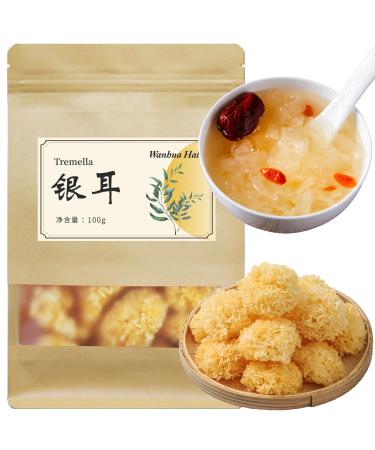 Wanhua Hall Tremella Dried White Fungus Snow Fungus Mushroon 3.5oz/100g No Additive