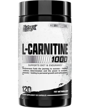 Nutrex Research Lipo-6 L Carnitine 1000mg | Pure L-Carnitine Tartrate Supports Fat Metabolism Energy Stimulant Free Weight Management Supplement Keto Friendly - 120 Capsules 120 Count (Pack of 1) - Buy Online on GoSupps.com