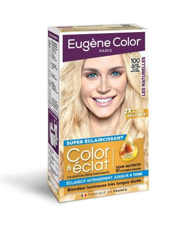 COLOR - Coloration Permanente 100 Blond Tr s Tr s Clair Naturel | Onctueuse Huile d'Argan pour clat | Soin des Cheveux | la boite de 115 ml | LOT DE 3