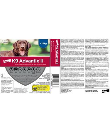 K9 Advantix II Flea and Tick Treatment for Extra Large Dogs weighing over 25 kg (over 55 lbs.)-2 doses - Buy Online on GoSupps.com