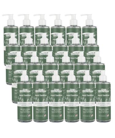 Happy Little Camper Hand Sanitizer with Lemon Zest Scent - Moisturizing Gel with Vitamin E & Antimicrobial Formula- Contains 70% Ethyl Alcohol - Travel Size Made in USA - 8 Fl Oz 236ml - 24 Bottles