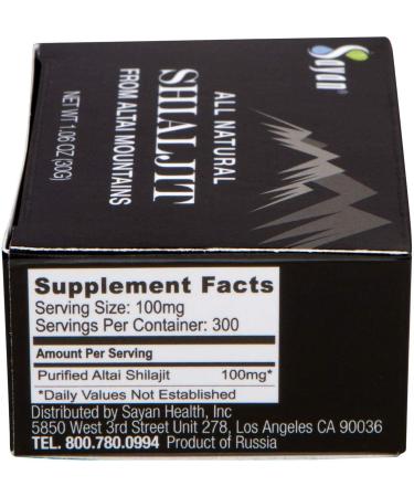 Sayan Pure Altai Shilajit Organic Fulvic Acid Supplement - 30 Grams (1.06 oz) - Detox & Immune Support - Buy Online on GoSupps.com
