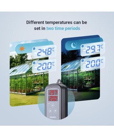 Buy Inkbird ITC-2T Thermostat - Digital Temperature Controller for Terrariums Greenhouses & Reptile Care | Dual Heating Sockets Day/Night Timer & Alarm Function - International Shipping Available - Buy Online on GoSupps.com