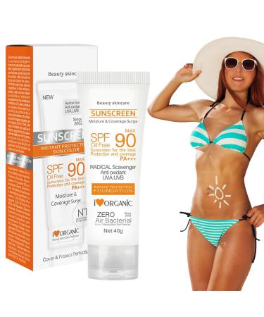 XdealCozyxc Face Sunscreen with Spf90 Oil Free Sun Cream Anti Sun UVA/UVB Radiation Protection Lotion Oil Free Sun Cream