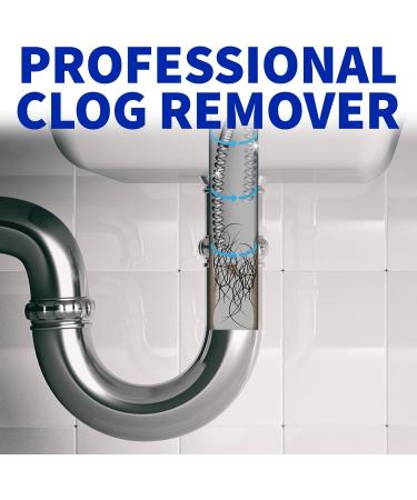 Professional Slow Drain Cleaner & Clog Remover - 10-Foot Metal Snake for Hair Food & Debris Removal - Best Plumber Tools for International Shipping - Buy Online on GoSupps.com