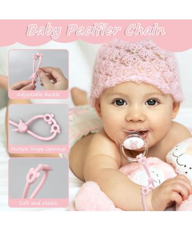 Buy 4-Piece BPA-Free Silicone Baby Pacifier Chain Set - Adjustable Stroller & High Chair Toy Holders (Color-02) - Buy Online on GoSupps.com