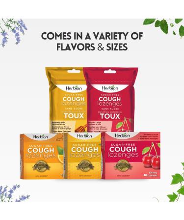 Herbion Natural Sugar Free Cough Lozenges Cherry Flavor | Cough Suppressant | Sore Throat Relief | Pack of 6 | - Buy Online on GoSupps.com