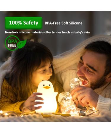 Duck Night Light - Rechargeable & Dimmable Lamp for Kids, Nursery and Bedroom - Touch Control, Portable Design - Ideal Gift for Girls and Boys - Buy Online on GoSupps.com