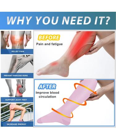 6 Pairs Compression Socks for Women and Men 15-20mmHg Compression Stockings for Swelling Running Hiking Travel Nursing A2-6 Pack Purple/Gray/Brown Small-Medium - Buy Online on GoSupps.com