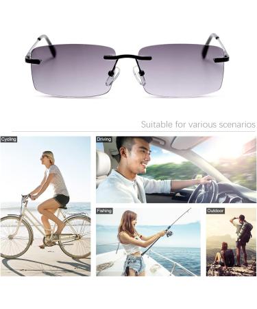 YIMI Full Lens Reading Glasses for Men & Women - Spring Hinge Anti Blue Light UV400 Protection Tinted Sun Readers - Black 2.5x - Buy Online on GoSupps.com