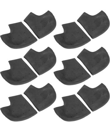 Heel Protection Cushion Pads - 6 Pairs Shock Absorption Protector Covers - Perforated Black - Comfort for Every Step - Buy Online on GoSupps.com