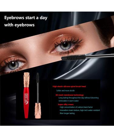 Mimore 4D Silk Fiber Eyelash Mascara Thicker Lashes Waterproof Mascara Eyelashes Voluminous Extension Dramatic Mascara All Day Formula Black Mascara (BLACK) - Buy Online on GoSupps.com