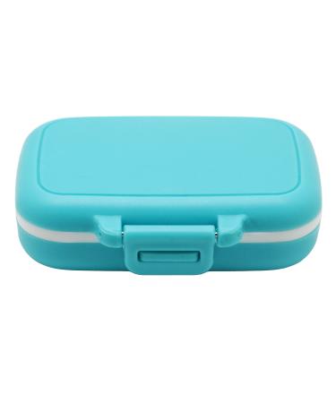 Small Pill Box Supplement Case for Pocket or Purse - 3 Removable Compartments Travel Medication Carry Case - Daily Vitamin Organizer Box (Blue)