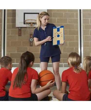 LEAP Coach Board Clipboard Premium Tactical Double-Sided Coach Marker Board with Full & Half Court Dry Erase Marker Board for Basketball Baseball Football Soccer Hockey Lacrosse & Volleyball Coahces Basketball Clipboard - Buy Online on GoSupps.com
