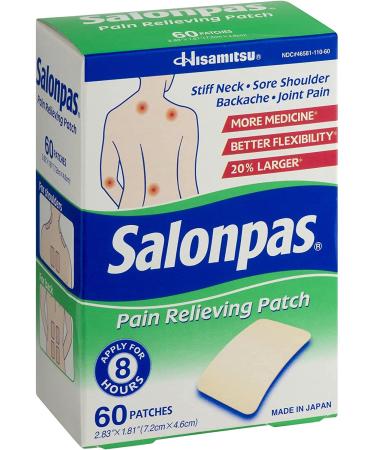 Salonpas Pain Relieving Patches 60 Count - New Edition | Fast Relief for Aches and Pains - Buy Online on GoSupps.com