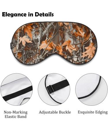 Camouflage Hunting Soft Sleep Mask - Adjustable Eye Cover for Men & Women - Blocks Light & Comfort for Travel - Buy Online on GoSupps.com