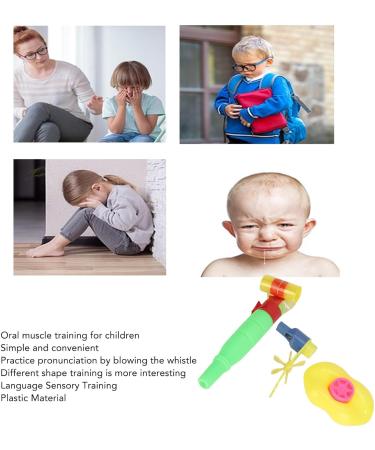 Jauarta 3pcs Kids Oral Muscle Training Tool Whistle Tongue Muscle Trainer Whistle Oral Speech Strengthening Language Rehabilitation Kit - Buy Online on GoSupps.com