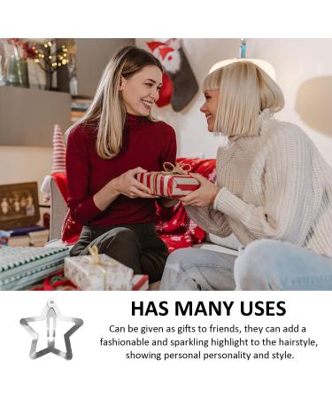 20 Pieces Star Hair Clips Silver Star Hair Clips Non-slip Hair Clip Accessories Five-Pointed Star Hair Accessories Metallic Hair Accessories - Buy Online on GoSupps.com