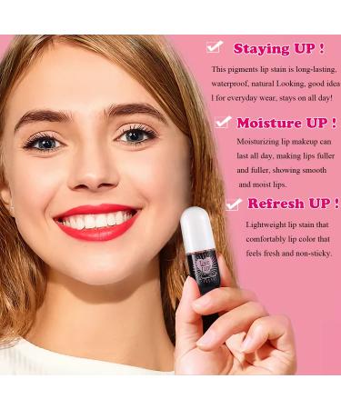 3 Colors Lip Tint Stain Set - Korean Lip Gloss & Plumping Mini Liquid Lipstick - Waterproof & Long-Lasting Lip & Cheek Tint - High Pigment & Vivid Color Makeup (Set A) - Buy Online on GoSupps.com