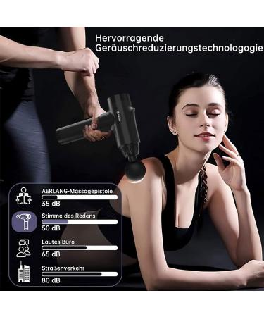 Aerlang Massage Gun EM8-Dunkles Black Deep Tissue Muscle Massager Perfect Gift for Men & Women Includes Carrying Bag Ideal Christmas Gift - Buy Online on GoSupps.com