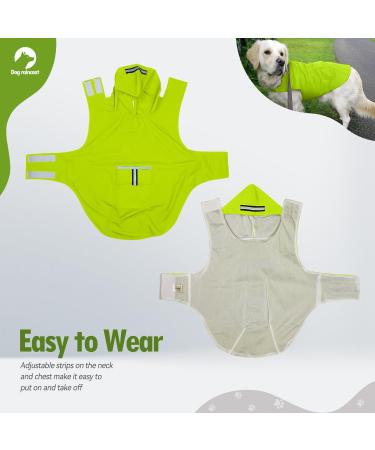 Buy Waterproof Cellar Dog Rain Coat with Hood - Reflective Breathable & Ultra-Light for Medium to Large Dogs - 5XL Green - Buy Online on GoSupps.com