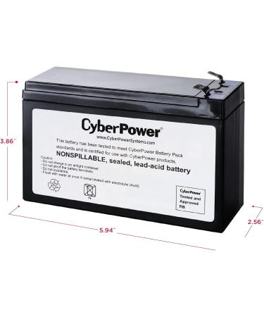 CyberPower RB1280A UPS Replacement Battery Cartridge | Maintenance-Free User Installable 12V/9Ah | Fast International Shipping - Buy Online on GoSupps.com