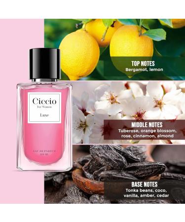 Ciccio_Luxury Luxe Eau De Perfume for Women with Bergamot Lemon Rose Vanilla and Amber|Premium Long Lasting Luxury Fragrance Scent|Perfect Perfume for Summer 100ml - Buy Online on GoSupps.com