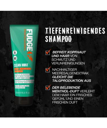 Fudge Clean Mint Shampoo - Refreshing Hair Cleanser for All Hair Types | Free International Shipping - Buy Online on GoSupps.com