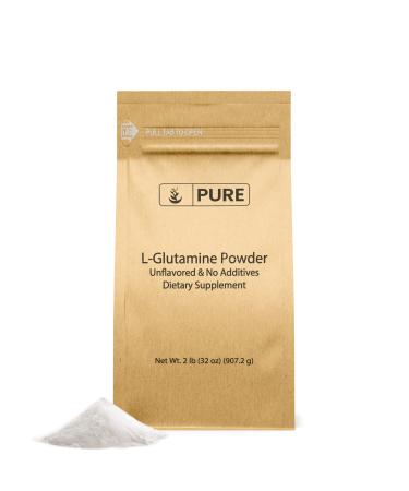 Pure Original Ingredients L-Glutamine (2lb) Alpha-Amino Acid Supplement Powder Lab-Verified 2 Pound (Pack of 1)
