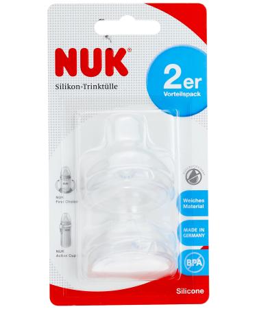 NUK 2 x First Choice Soft Spouts Can be Combined with All Bottles 6-18 Months Single