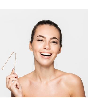 Fuchsi Tongue Cleaner Set - 2 Pure Antibacterial Copper Scrapers | Fight Bad Breath Naturally | Effective Home Remedies - Buy Online on GoSupps.com
