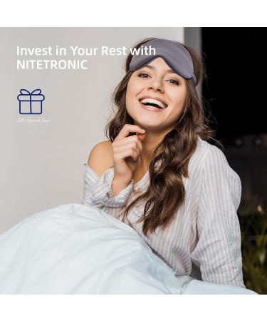 Nitetronic Sleep Eye Mask - Updated Design for Men & Women | Light Blocking & Comfortable | Reduces Puffy Eyes | Gray - Buy Online on GoSupps.com