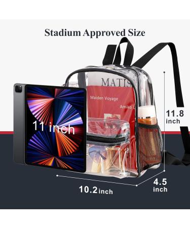 PACKISM Clear Stadium Approved Mini Backpack for Women Men - Black - Buy Online on GoSupps.com