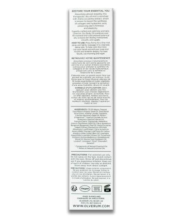 OLVERUM Natural Dry Body Oil | Vegan & Cruelty-Free Fast-Absorbing Clean Beauty 100ml for Intense Hydration - Buy Online on GoSupps.com