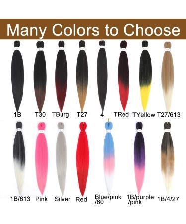 3 Packs/Lot EZ Braid 26 inch Professional Pre Stretched Braiding Hair Yaki Texture Braiding Hair for Crochet Hair Braids Long Free Synthetic Fiber Hair Extensions (#T1B/30) 26 Inch (Pack of 3) #T1B/30 - Buy Online on GoSupps.com